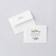 Rustic Hoops Save the Date Petite Cards Eucalyptus Signature smooth Blank No Standard