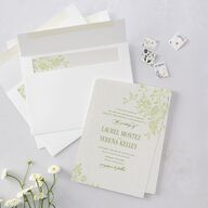 Vintage French Botanical Wedding Invitations Meadow Signature Blank No Standard