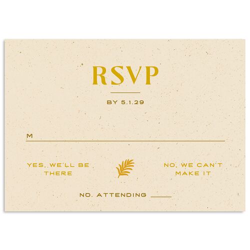 Beach Party Wedding Response Cards Sand Signature Standard