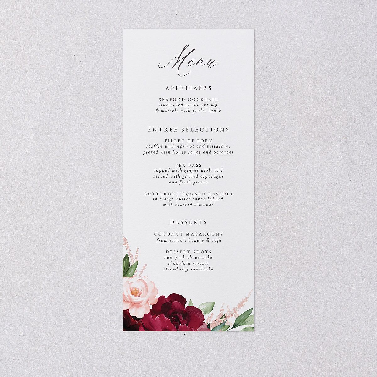 Beloved Floral Menus — view 1