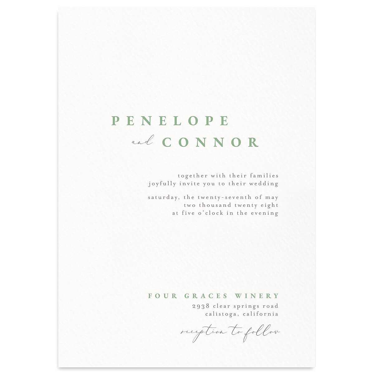 Graceful Botanical Wedding Invitations