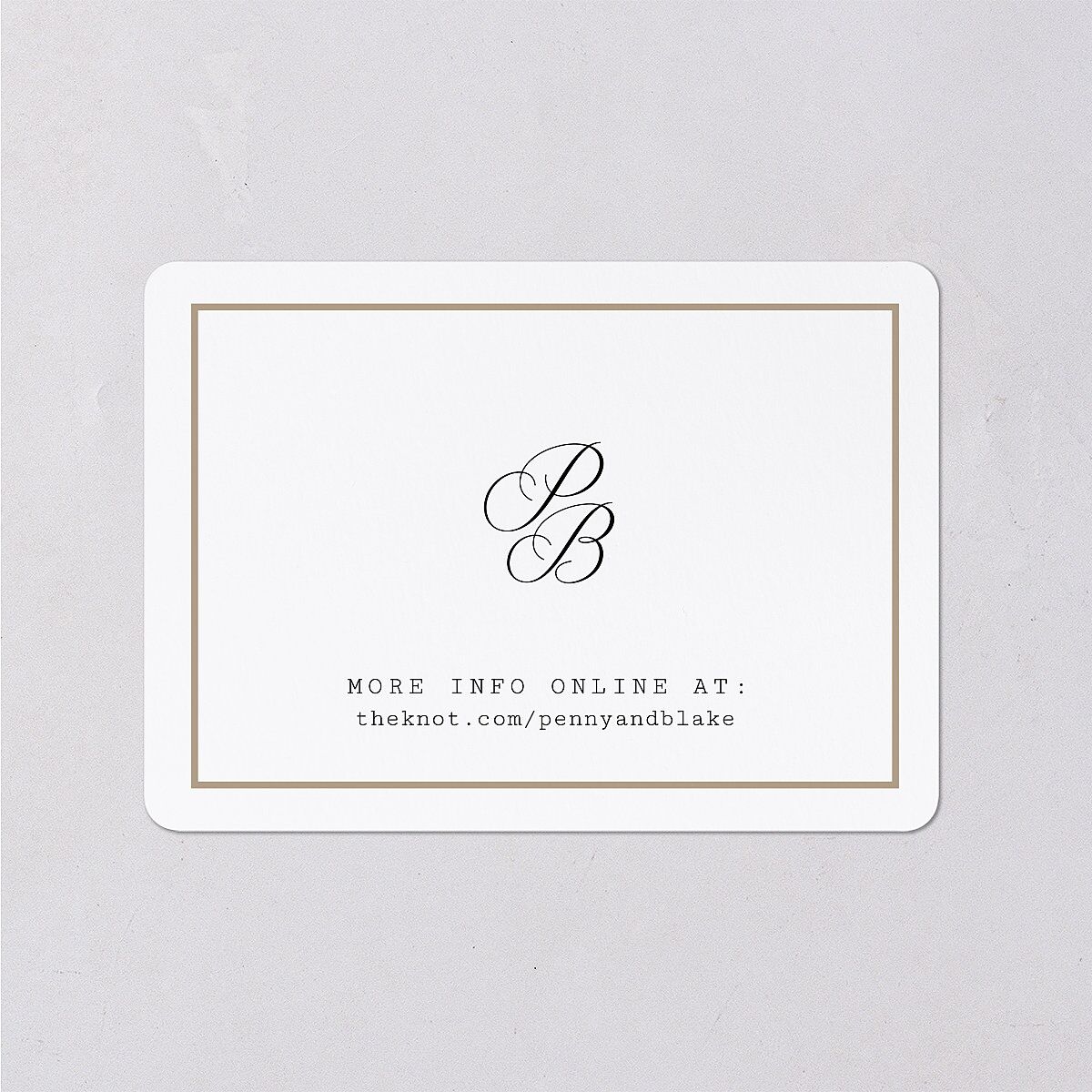 Vintage Script Wedding Attire Cards Pure White Signature Rounded
