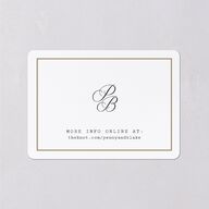 Vintage Script Wedding Attire Cards Pure White Signature Rounded