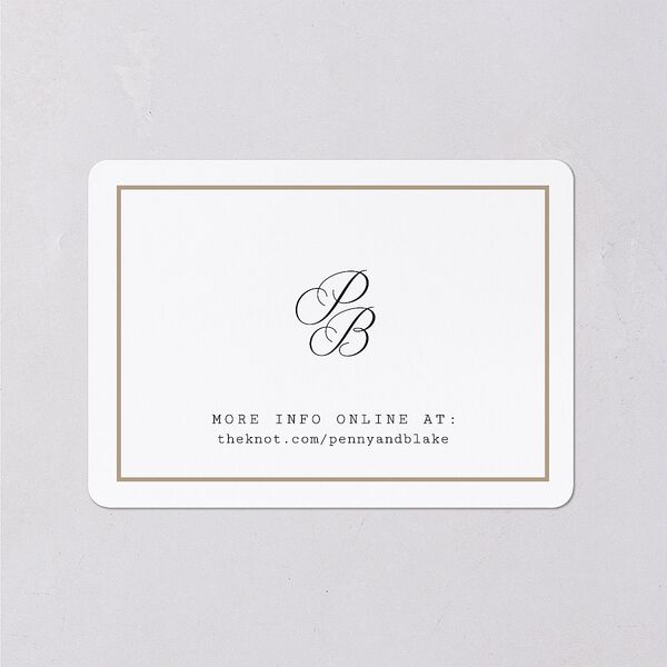 Vintage Script Wedding Attire Cards Pure White Signature Rounded