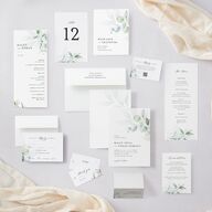 Romantic Greenery Wedding Response Cards Tide Pool Signature Standard