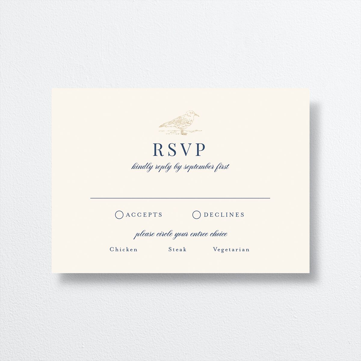Elegant Lighthouse Foil Wedding Response Cards — view 1