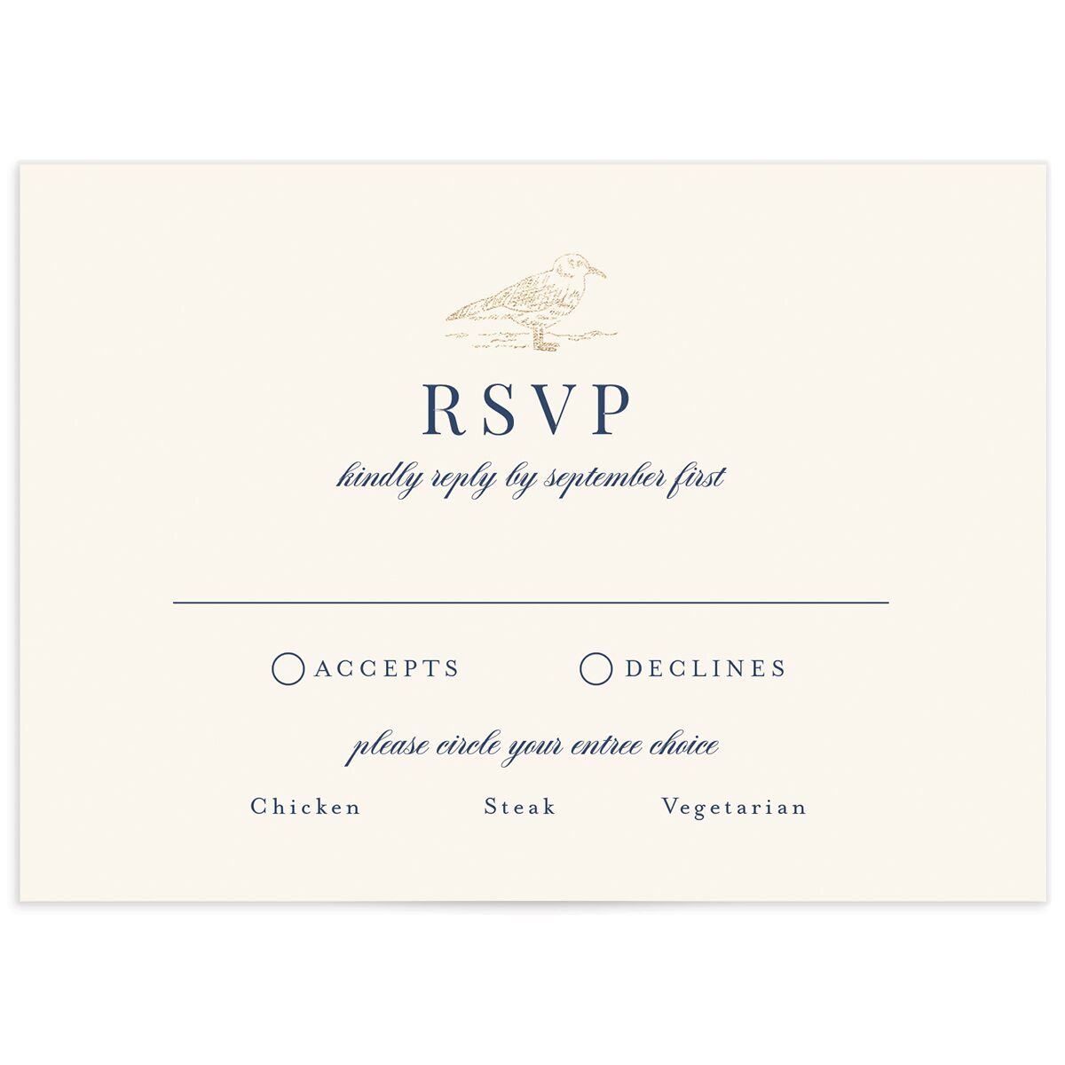 Elegant Lighthouse Foil Wedding Response Cards