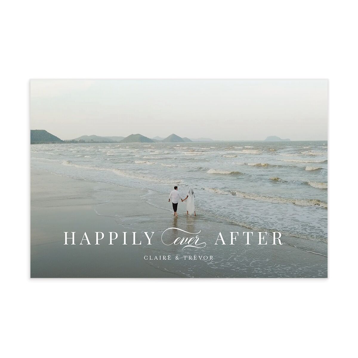 Elegant Lighthouse Foil Thank You Postcards