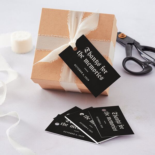 Moody Gothic Rose Favor Gift Tags Midnight Signature
