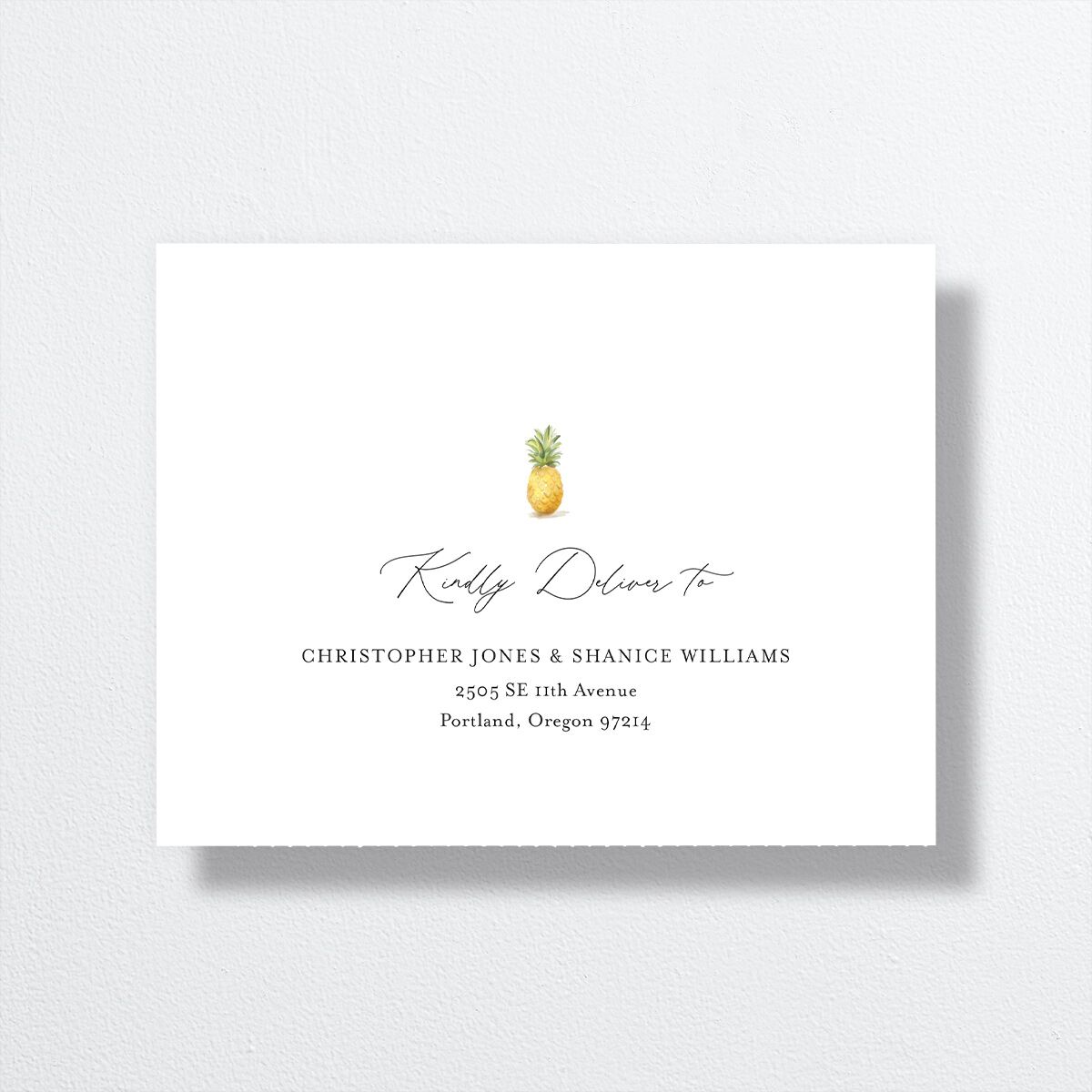 Charming Charleston All-in-One Wedding Invitations Pure White Signature Light Both Recipient and Return Addresses No