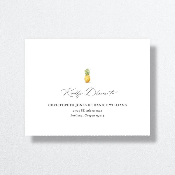 Charming Charleston All-in-One Wedding Invitations Pure White Signature Light Both Recipient and Return Addresses No