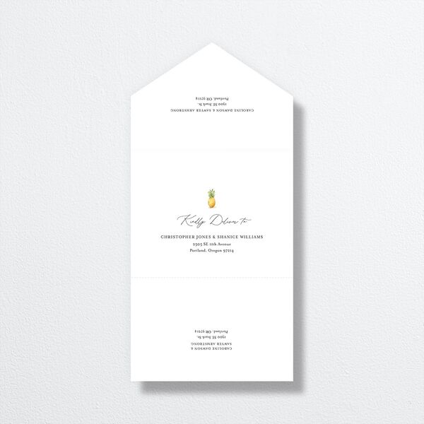 Charming Charleston All-in-One Wedding Invitations Pure White Signature Light Both Recipient and Return Addresses No