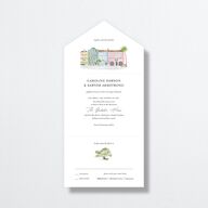 Charming Charleston All-in-One Wedding Invitations Pure White Signature Light Both Recipient and Return Addresses No