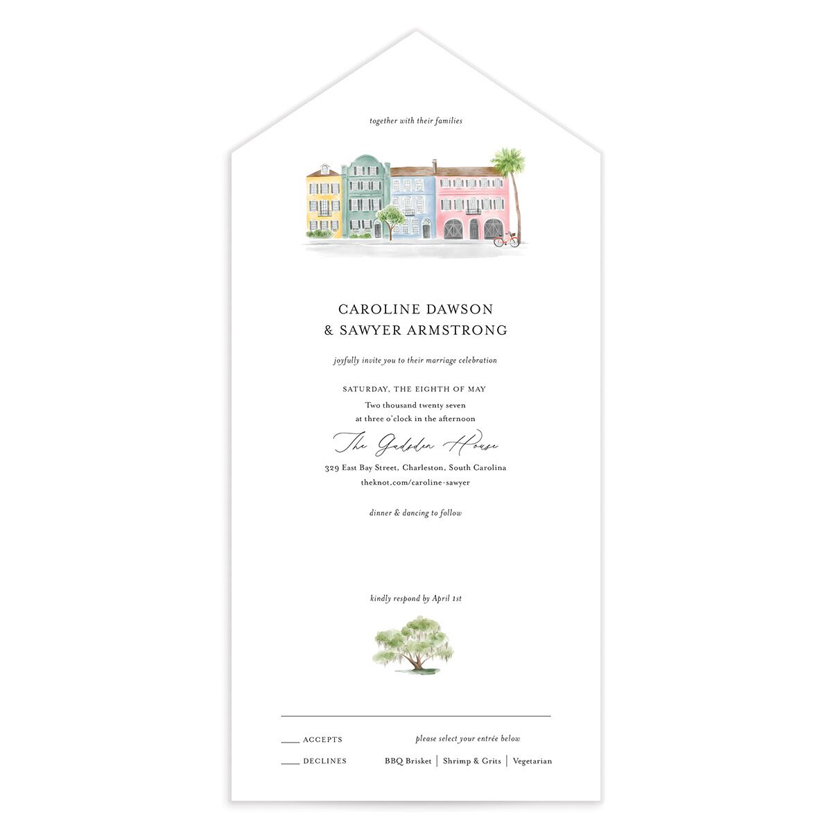 Charming Charleston All-in-One Wedding Invitations