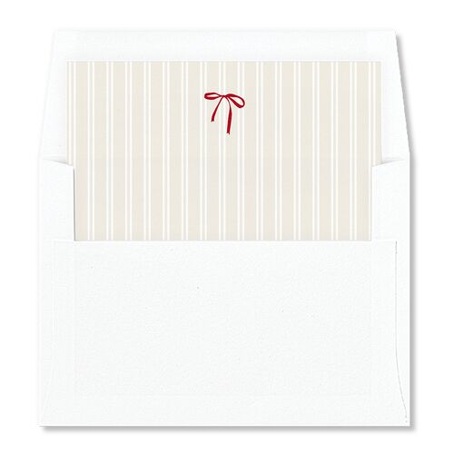 First Christmas Minimalist Bow Photo Envelope Liners Cream Standard