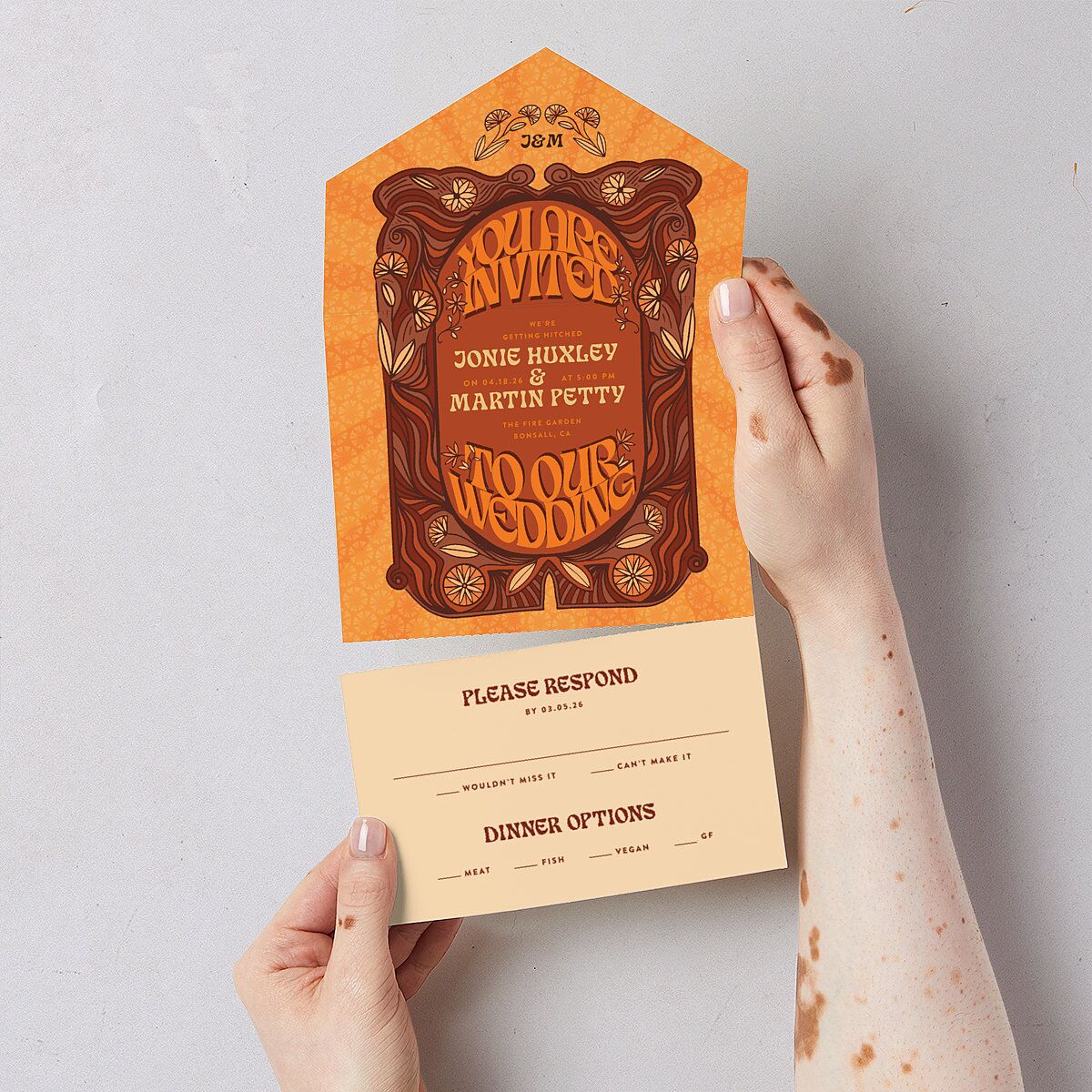 Wedstock All-in-One Wedding Invitations — view 3