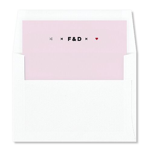 Wedding Playlist Envelope Liners Amethyst Standard