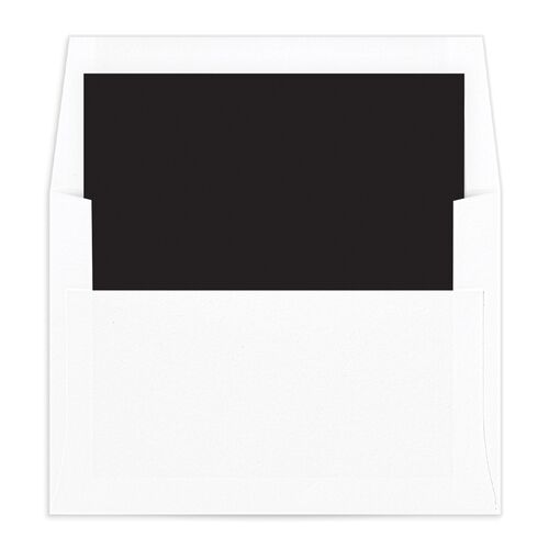 Simple Modern Monogram Envelope Liners - White