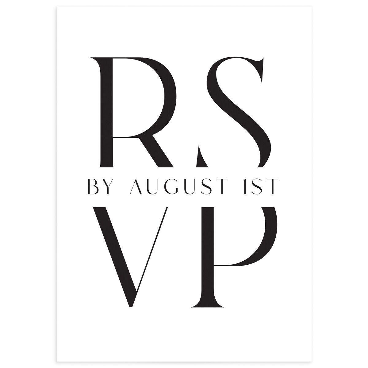 Simple Modern Monogram Wedding Response Cards