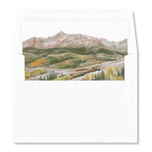 Romantic Floral Mountain Envelope Liners Marigold Standard