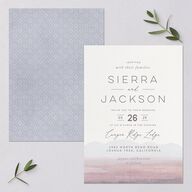 Painted Desert Wedding Invitations Lilac Signature Blank No Standard