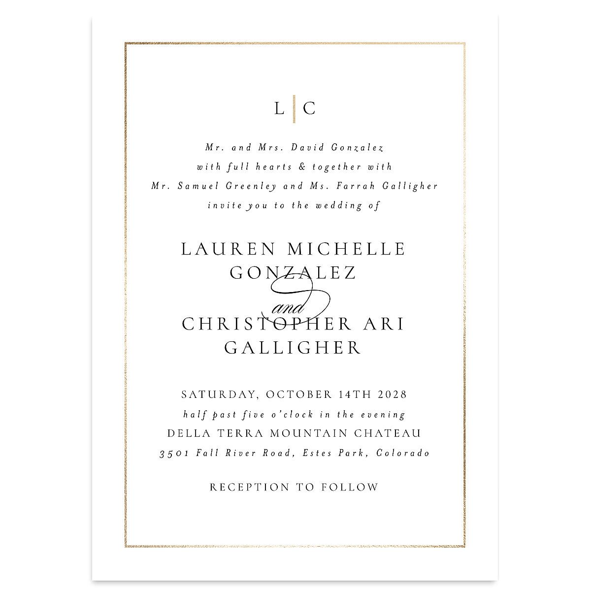 Timeless Frame Wedding Invitations