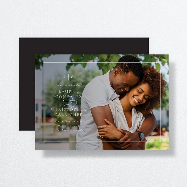 Lasting Frame Save the Date Cards Pure White Signature smooth No Standard