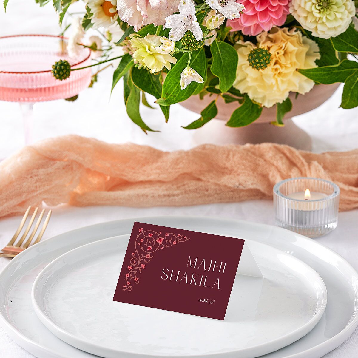 Ornate Threshold Place Cards — view 2