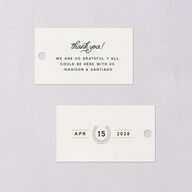 Hitched in Texas Favor Gift Tags Charcoal Signature