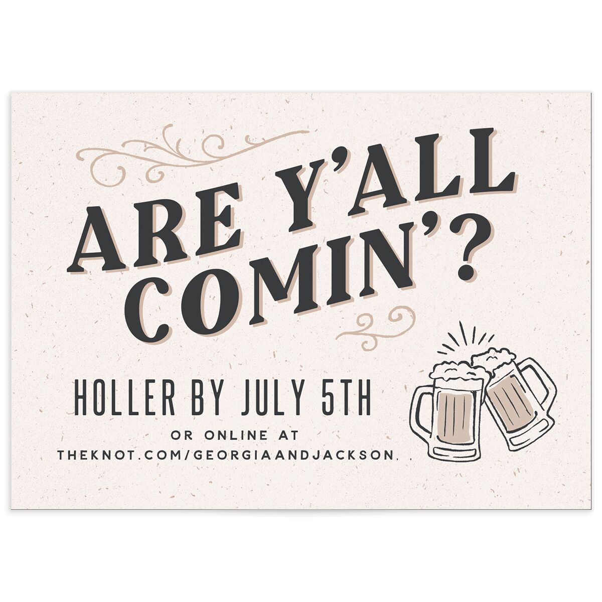 Western I Do BBQ Wedding Response Cards