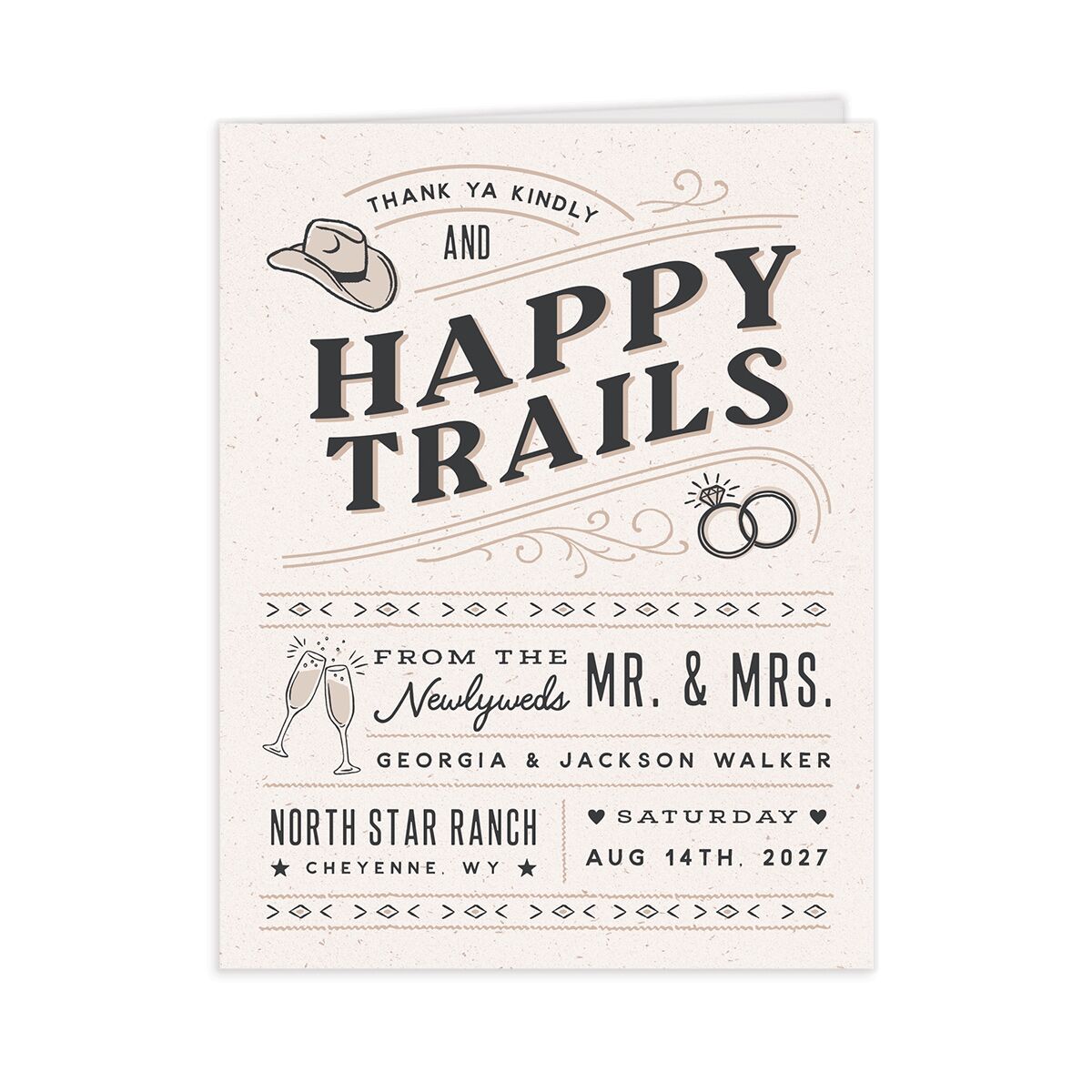 Western I Do BBQ Thank You Cards
