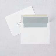 Abstract Beach Wedding Invitations Regency Blue Signature Blank No Standard