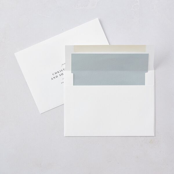 Abstract Beach Wedding Invitations Regency Blue Signature Blank No Standard