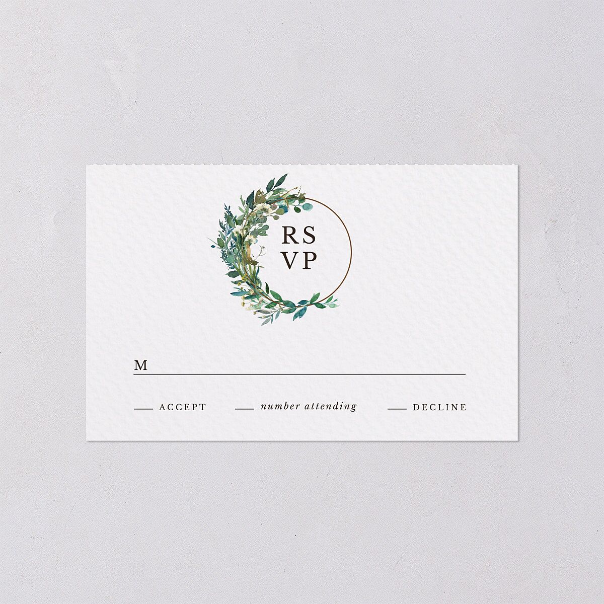 Leafy Hoops All-in-One Wedding Invitations — view 4