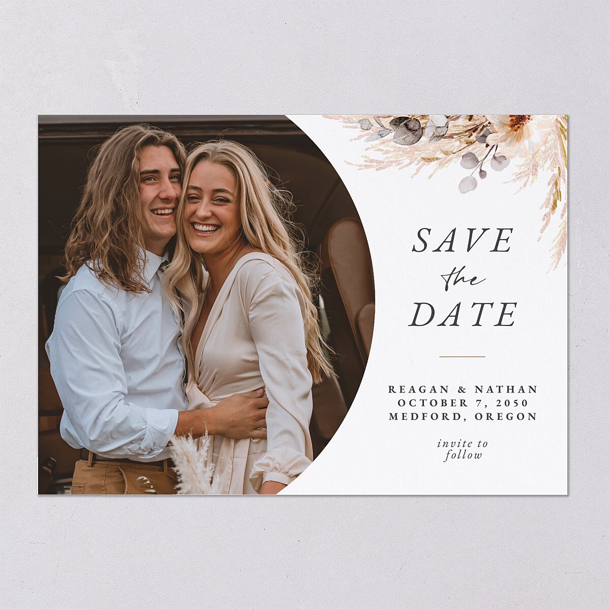 Bohemian Hoop Save The Date Cards — view 11