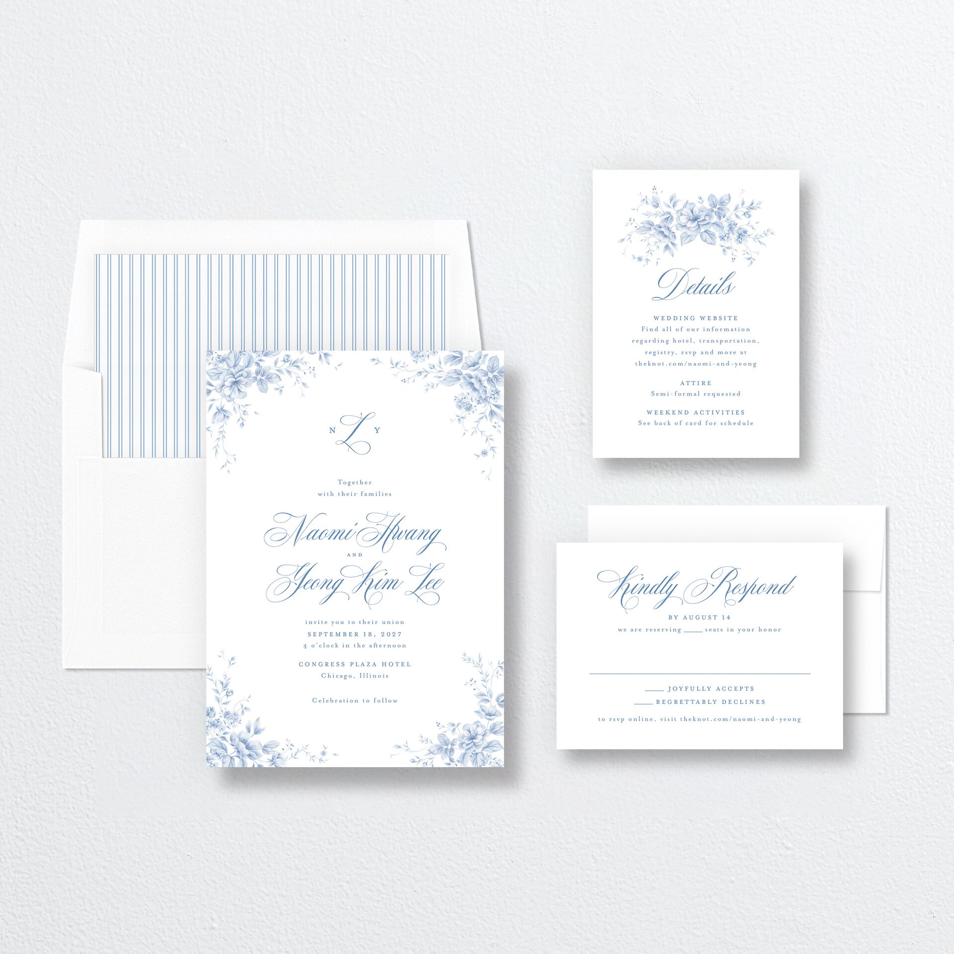 Vintage Florals Wedding Invitations — view 5