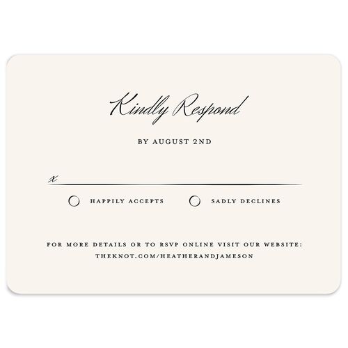 Elegant Swans Wedding Response Cards Ivory Signature Rounded