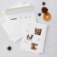 Minimal Holiday Gallery Holiday Cards Hunter Green Signature Blank Standard Portrait