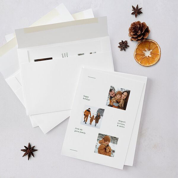 Minimal Holiday Gallery Holiday Cards Hunter Green Signature Blank Standard Portrait
