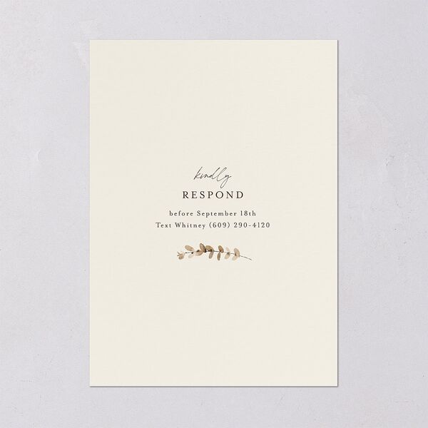 Soft Pampas Botanical Engagement Party Invitations Sepia Signature Blank Standard