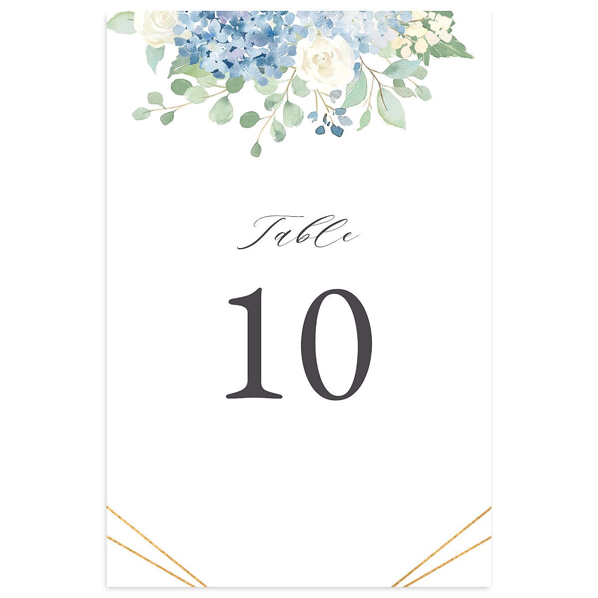 Elegant Hydrangea Table Numbers