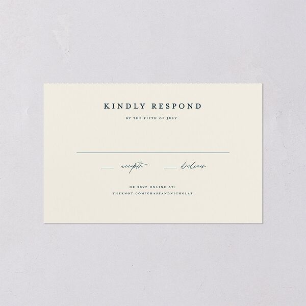 Palm Tree Icon All-in-One Wedding Invitations Tide Pool Signature Light Both Recipient and Return Addresses No