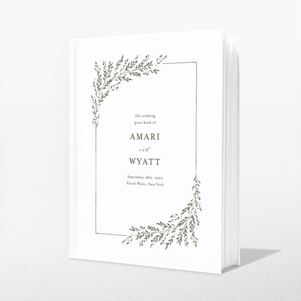 Rustic Branch Frame Guest Books Pure White