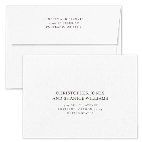 Watercolor Wash Wedding Invitation Envelopes Rose Orchid Return Address Standard Signature