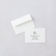Vintage Lovebird Banner Wedding Response Cards Linen Signature Standard