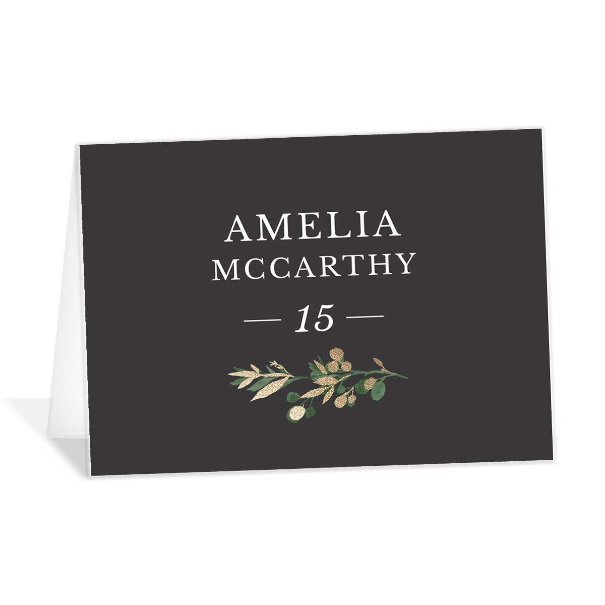 Leafy Hoops Foil Place Cards