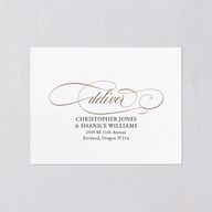 Polished Photo Foil All-in-One Wedding Invitations Emerald Signature Light Both Recipient and Return Addresses No