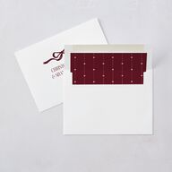 Whimsical Hand Drawn Bow Save the Date Cards Burgundy Signature smooth Blank No Standard