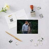 Delphinium Crest Save the Date Postcards Daffodil Postcard