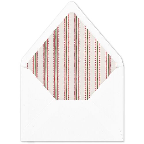 Whimsical Holiday Bow with Garland Euro Envelope Liners Ruby Luxe